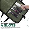Knife Storage Bag Easy Carrying Knife Roll Bag Waterproof Canvas Knife Carrier Cooking Organizer Effortless Organization