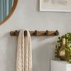 Waterproof Wooden Hanger Hook Multi-Purpose Wall Hook Modern Design Hat Hooks  Bedroom