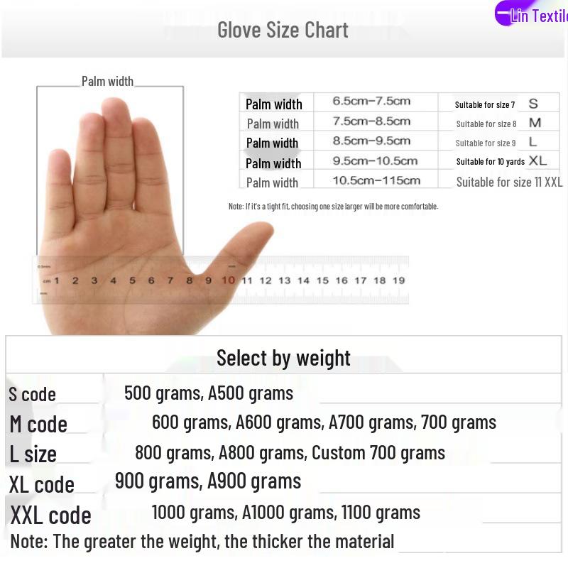 Thickened Cotton Yarn Anti-Slip Work Gloves for Men and Women