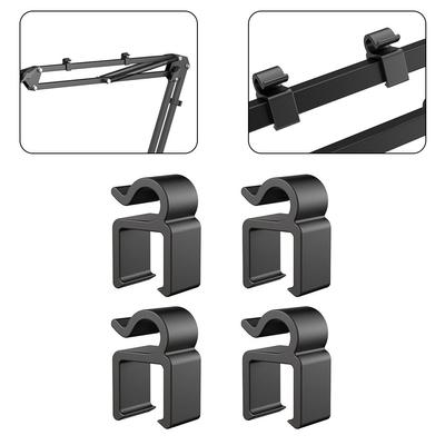 4PCS Stand Cable Clips 6*2*1cm Black Cable Clamp Clip