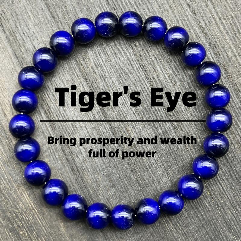 Tiger Eye Bracelet - Yellow, Red, Lapis Lazuli, Purple Tiger Eye Available