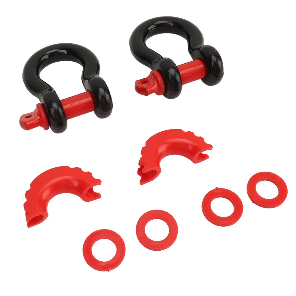 2 Pcs D Ring Shackles 4.75T Rated Weight 19T Breaking Load Heavy Duty Rugged Towing Pin Anchor Shackle for Trailer