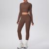 Casual Zipper Jacket & High-Waisted Butt-Lifting Yoga Pants Set