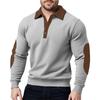 Men'S Button Up Long Sleeved Fashionable Casual Sports Top