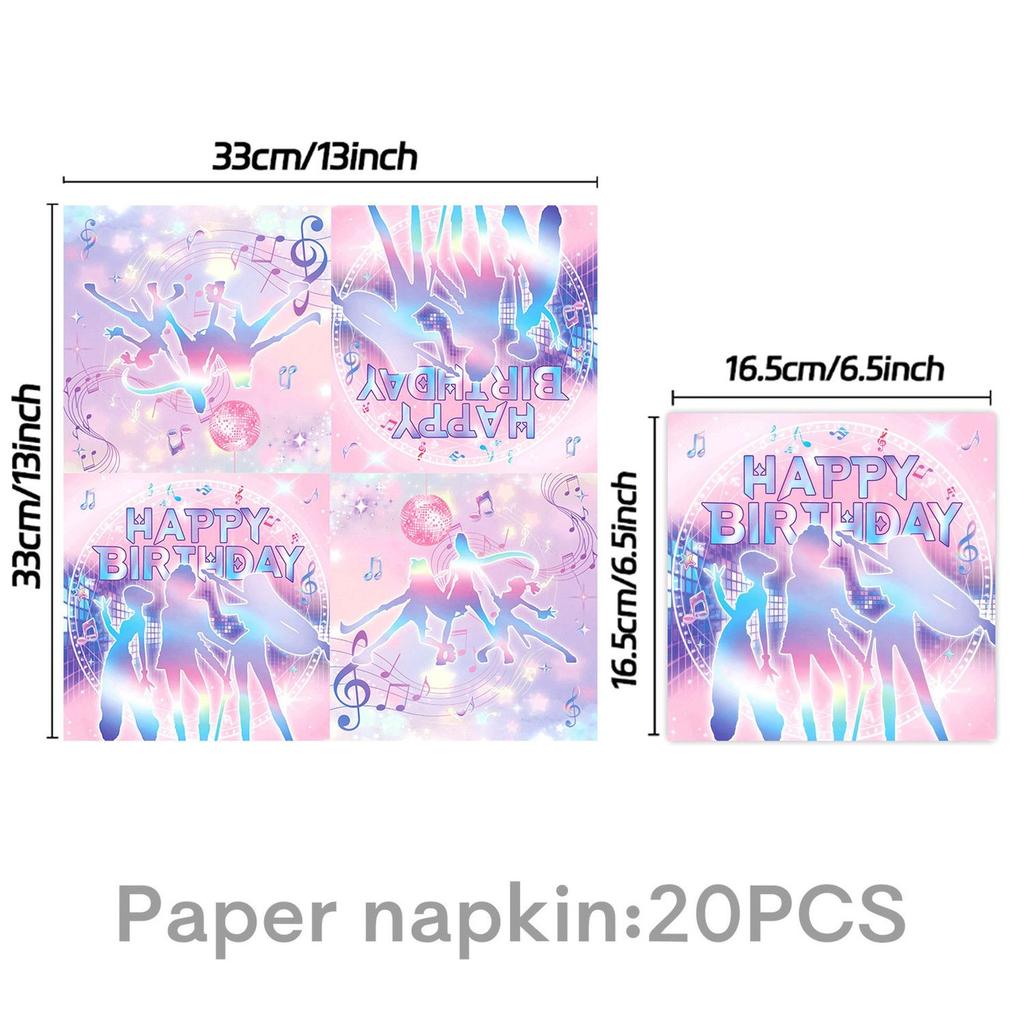 Witch Hunter K-POP-themed Children's Birthday Party Disposable Tableware and Supplies Birthday Tablecloths