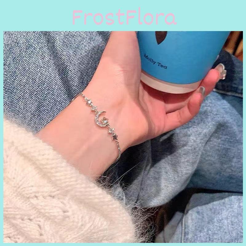 Elegant Star Moon Zircon Bracelet For Women Fashionable Unique Design Jewelry