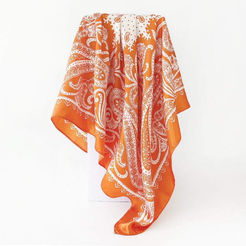 New-style large headscarf, 90cm silk scarf, classic cashew print, for women 90x90cm
