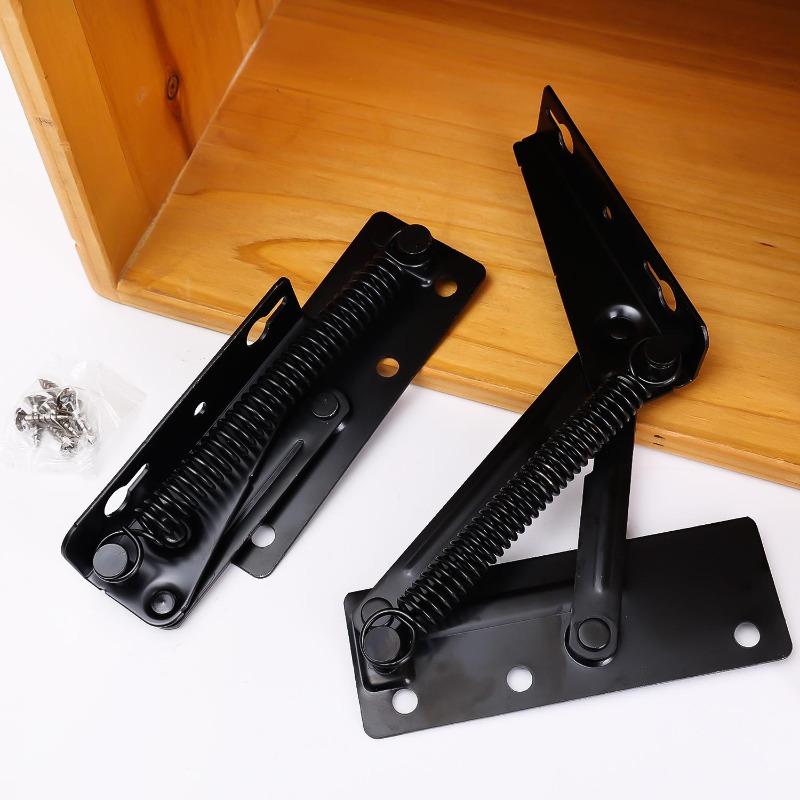 Cold Rolled Steel Foldable Spring Hinge Heavy Duty Sofa Bed Corner Lifting Bracket Fixed Supports Furniture Hardware Accessories