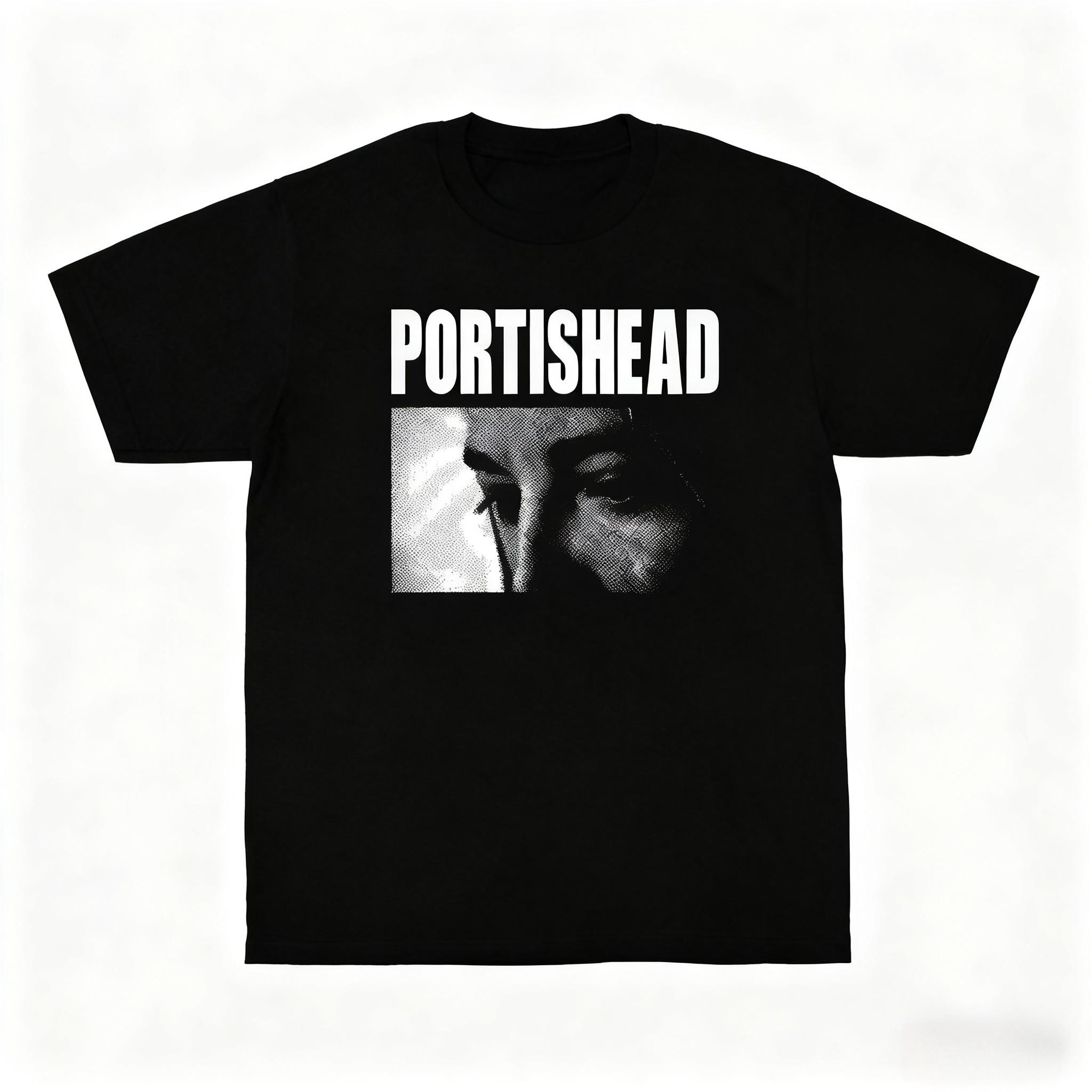

Топы с хлопковым принтом на тему Portishead для мужчин и женщин с элементами софт-бит/фугетик, с круглым вырезом, с коротким рукавом, унисекс-футболка S