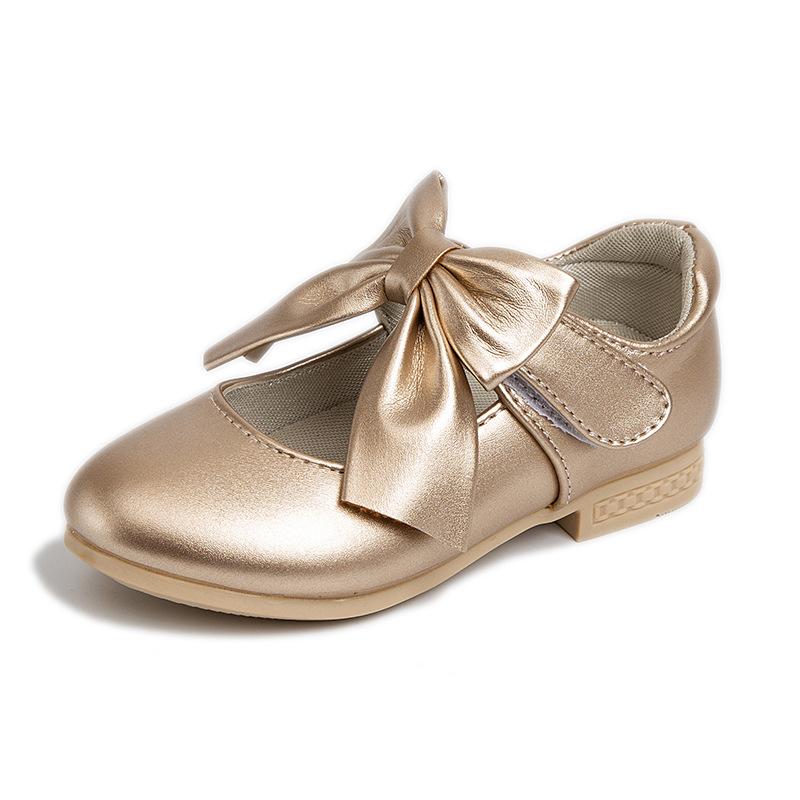 Girls' Princess Leather Shoes New Shoes for Girl Bow Girl Single Shoe Fashion Girl Heels Childrens'  Party Shoe Zapatos De Niña