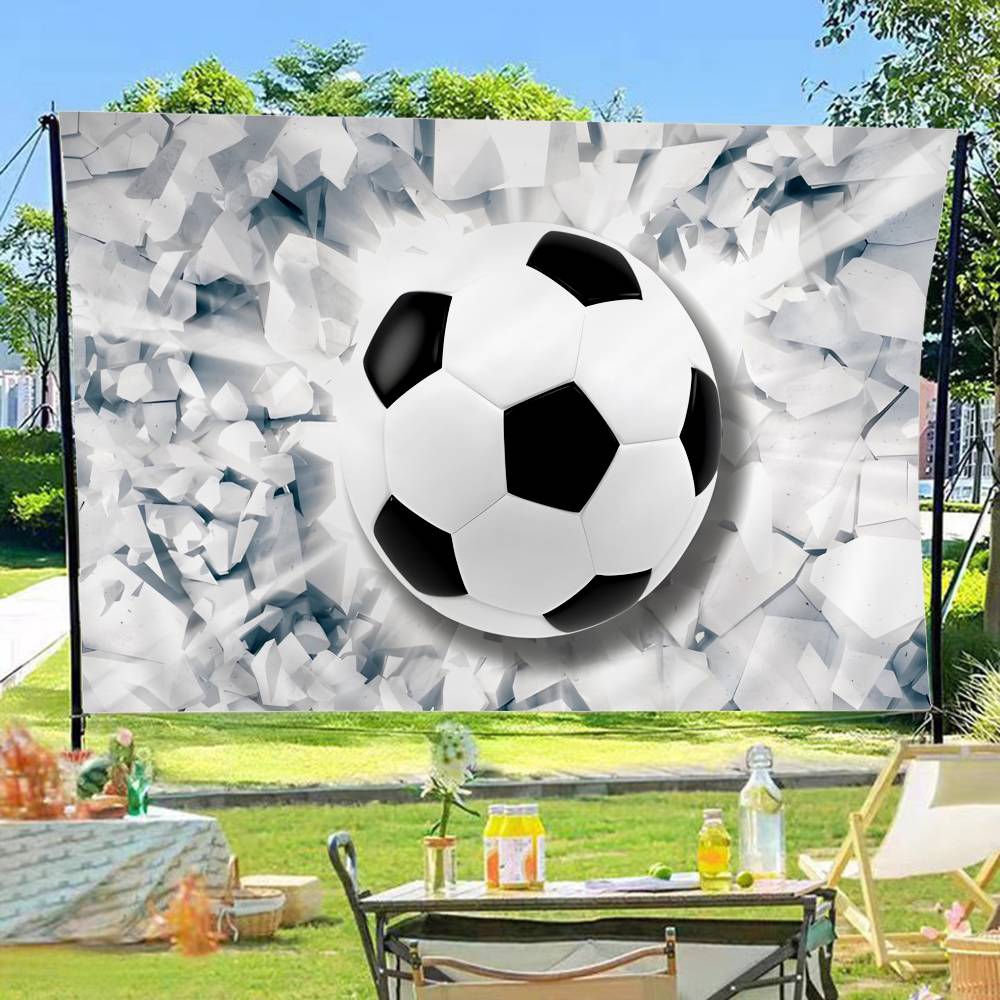 3D Ball Creative Pattern Hanging Flag Polyester Printed Banner Hand Pulled Flag
