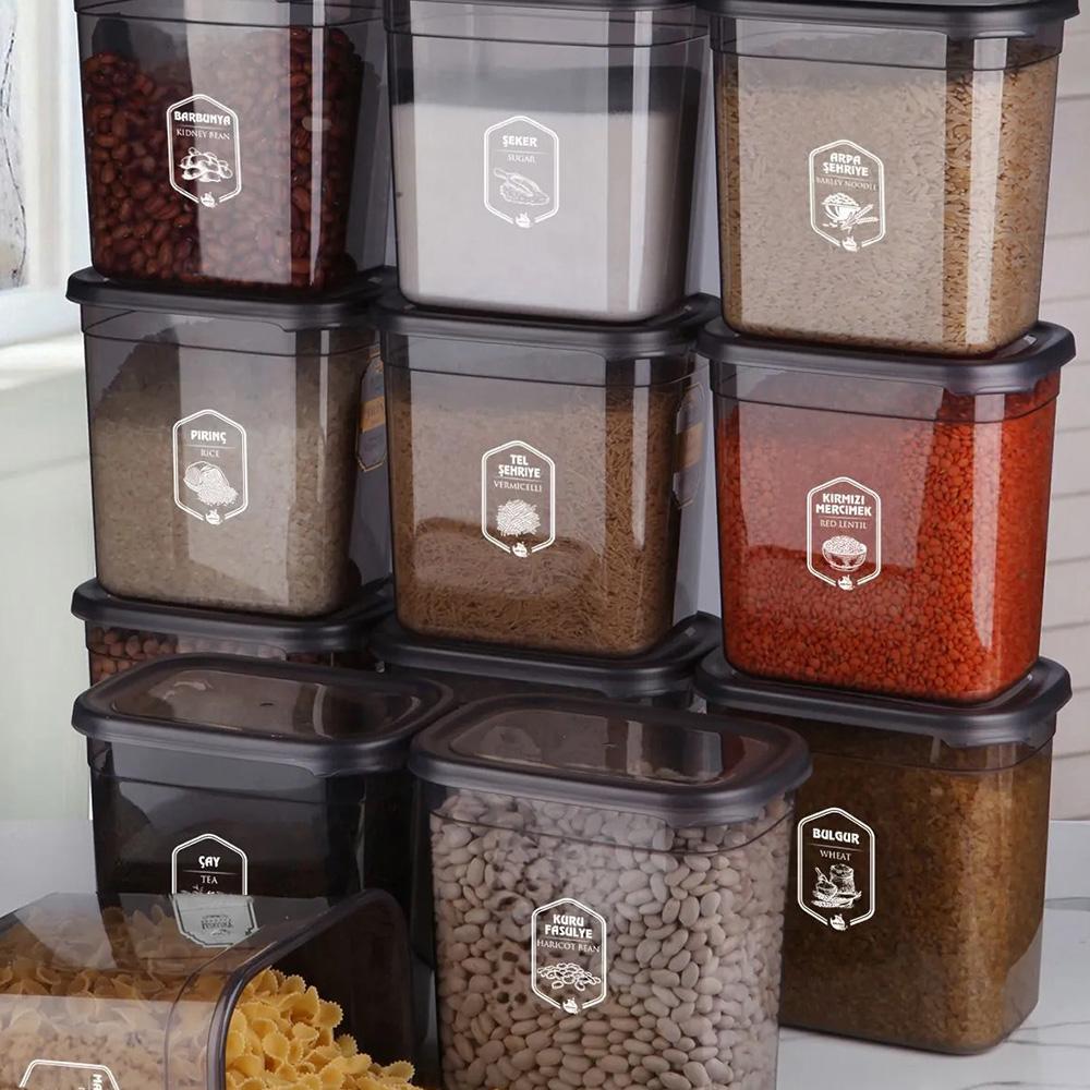 Luftdichte Lebensmittelaufbewahrungsbehälter-Sets – Transparenter BPA-freier Vorratskammer-Organizer, Stapelbare auslaufsichere Snackgläser für die Küche