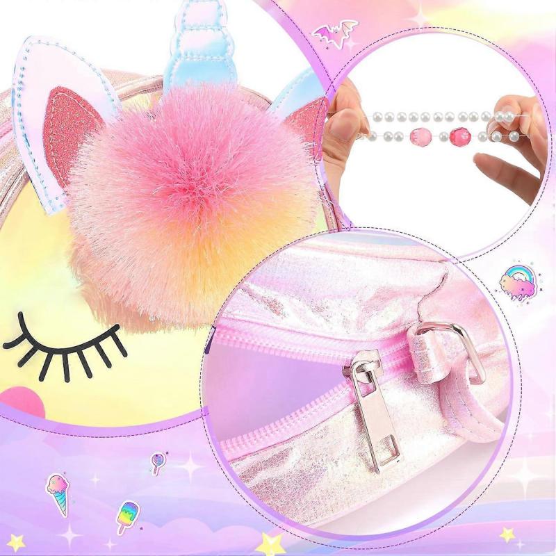 Unicorn Gifts for Girls 3-6 Years - Unicorn Handbag, Jewelry & Toy Set for Birthdays, Perfect for Ages 2-9 Years