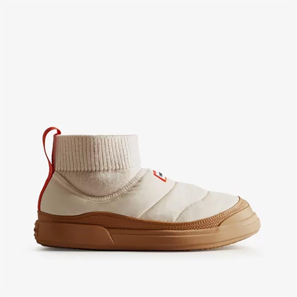 Hunter Puffer Knitted Cuff Size Cm Women's In/Out Boot, White, 25.0