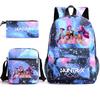 Animation Cartoon Kinderrucksack Freizeit Federmäppchen Umhängetasche Dreiteiliges Set, Grund- und Sekundarschule Schultasche