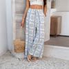 Cross-Border Foreign Trade Women clothes 2025 Spring Summer European and American Bohemian Holiday Style Rayon Printing Versatile Casual Pants