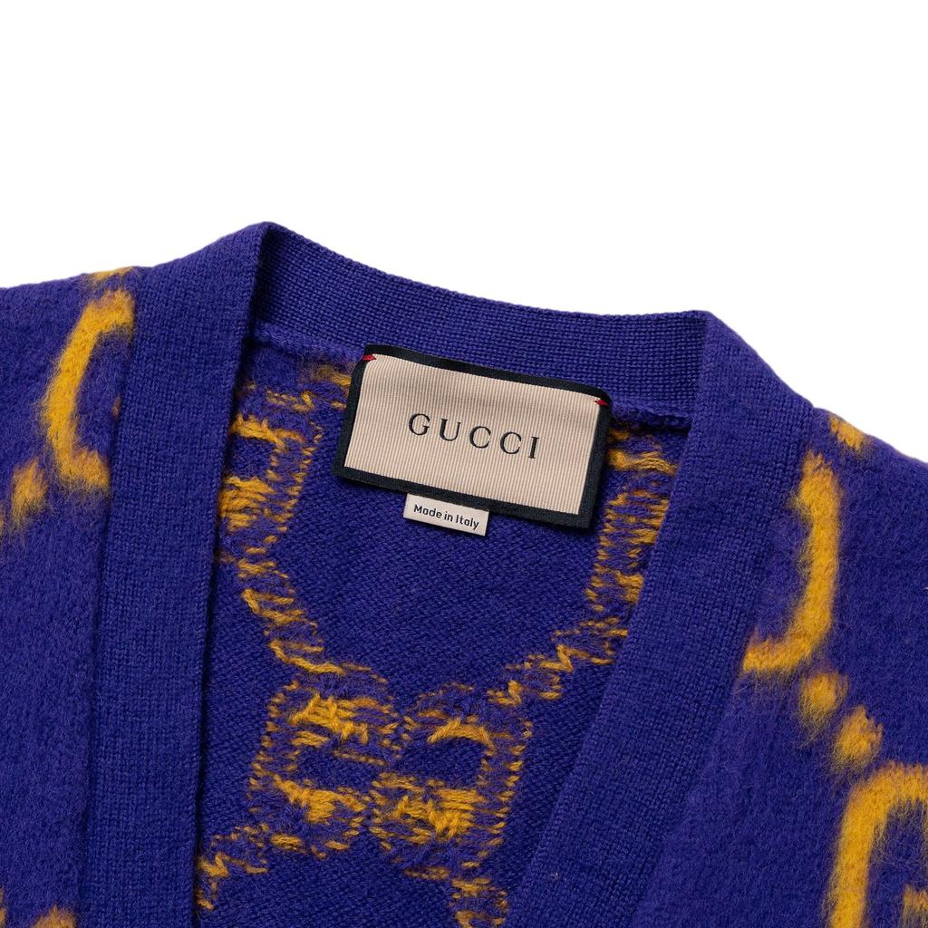 GUCCI Gg Intarsia Knit Cardigan 764738-XKDPB-5673