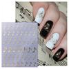 Naklejki do zdobienia paznokci nuty samoprzylepne DIY Vintage Angielski List Manicure Dekoracja Naklejki Damskie Akcesoria do Paznokci do Domu Salonu