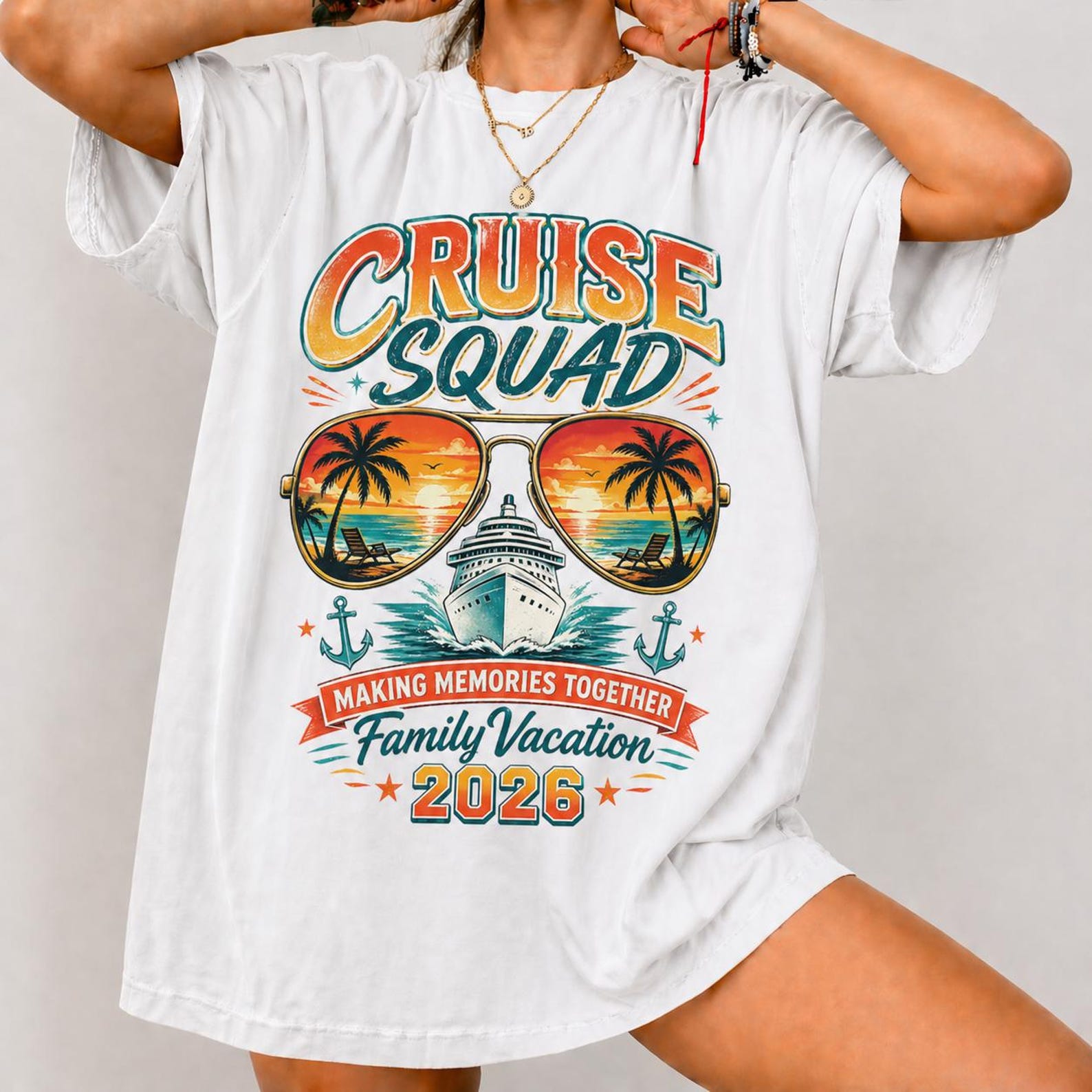 Cruise Squad 2026 T-Shirt, Family Vacation Shirt, Matching Cruise Shirts, Summer Trip Tee, Beach Travel Outfit, Group Cruise Gift 2XL