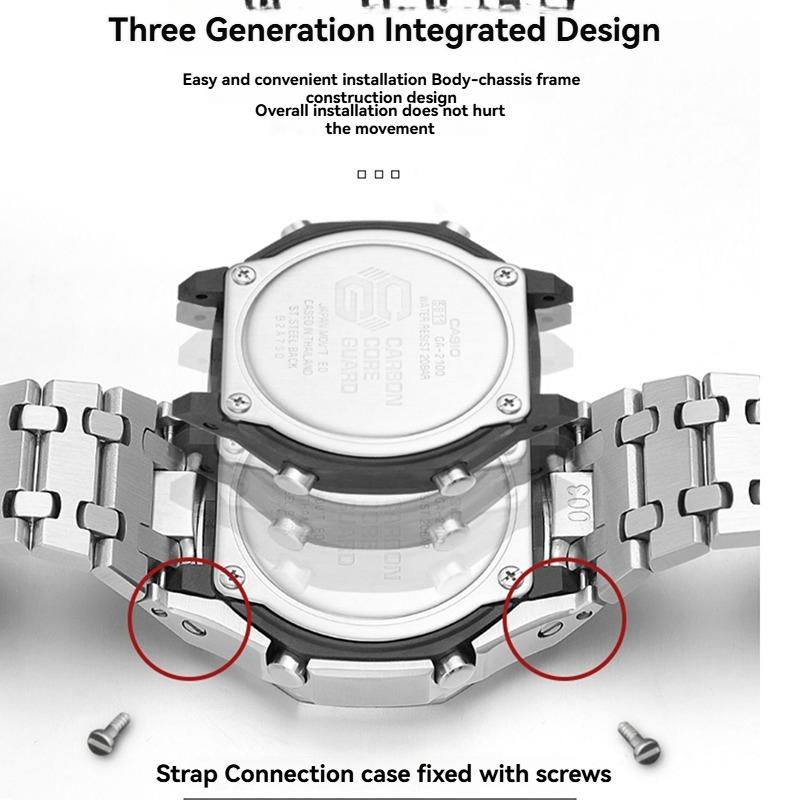 Pro Casio G-Shock GA-2100 GA-2110 Dubový statek Modifikovaná nerezová ocel Styl AP 3. generace 4 zástupci s pouzdrem