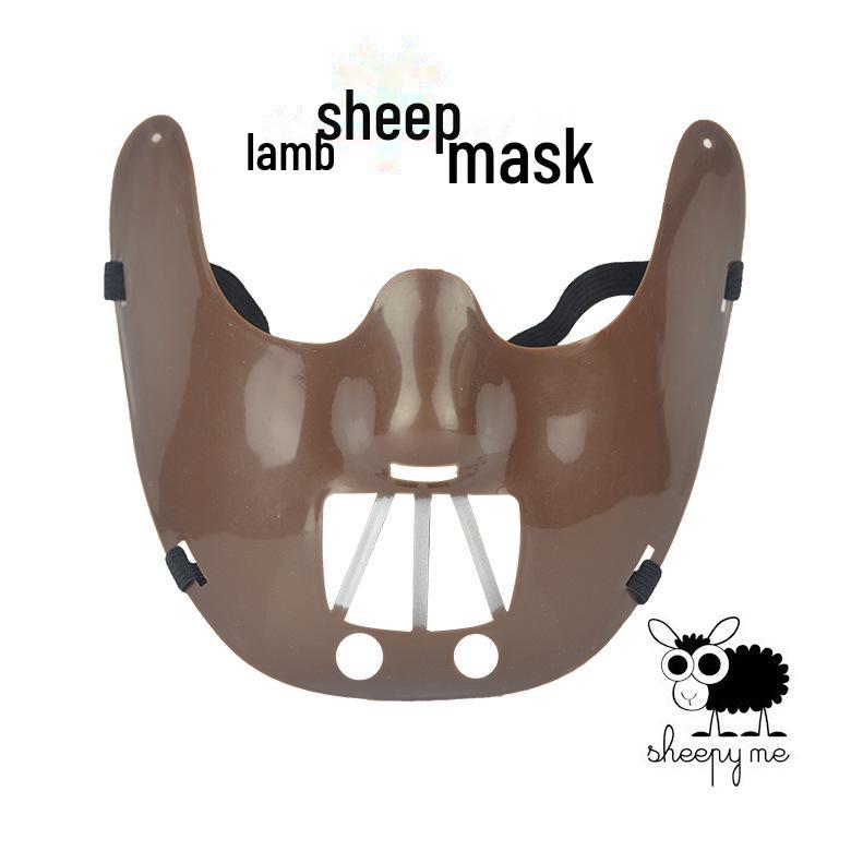 

«Хэллоуин Ганнибал Лэмб Косплей Маскарадная Маска — Реквизит по мотивам фильмов и ТВ»