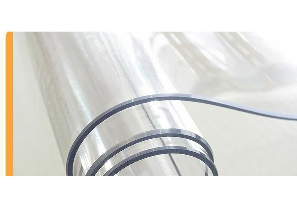 Extra Thick Odorless Soft Glass PVC Table Mat - 5mm Transparent, Waterproof, Anti-scalding, Wash-Free for Dining or Coffee Table.