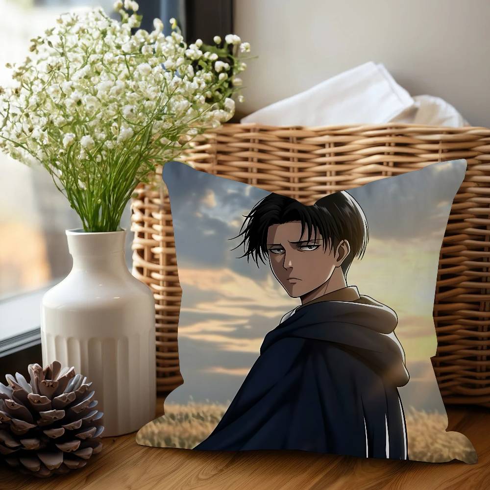 L-Levi Ackerman Pillow Cover Sofa Cushion Cover Home Room Decoration Children Gift