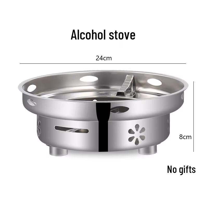 Naijiang Thickened Stainless Steel Alcohol Stove Mini Hot Pot