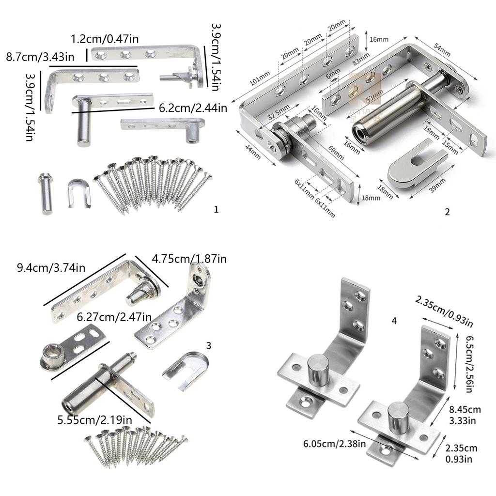 1 Paar selbstschließende Edelstahlscharniere Doppelschwingtürscharniere mit automatischer Rückholmechanik für Saloon-Schwingtüren