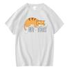 Sommer Herren T-Shirt Hohe Qualität 100% Baumwolle Lustiger Fauler Katze Druck Lässig Cool Locker O-Ausschnitt Grafik T-Shirts für Männer Oberteile