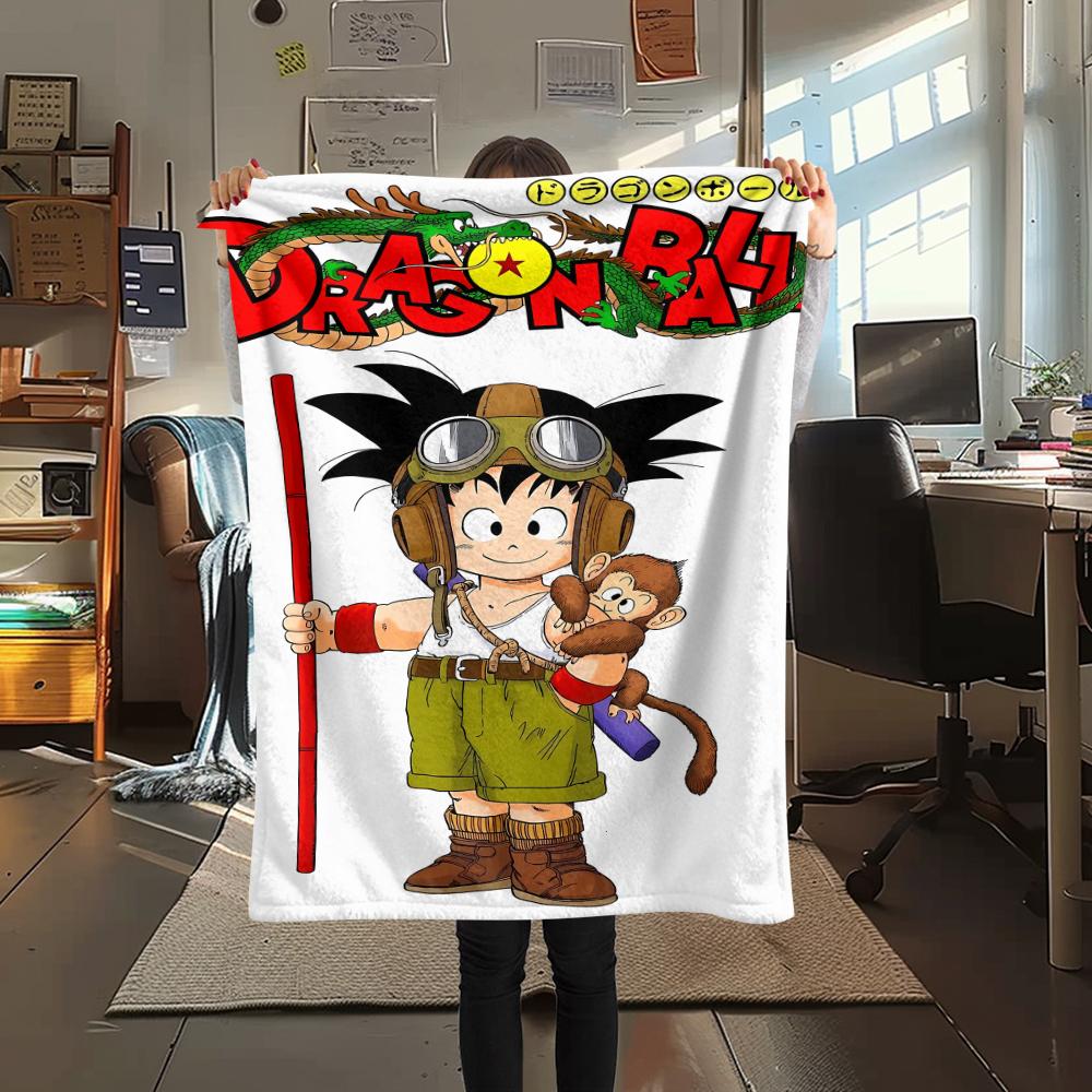 Dragon Ball Characters Print Flannel Blanket,High Quality Comfortable for All Seasons,Home Decor,Warmth and Comfort,Perfect for Christmas Gifts