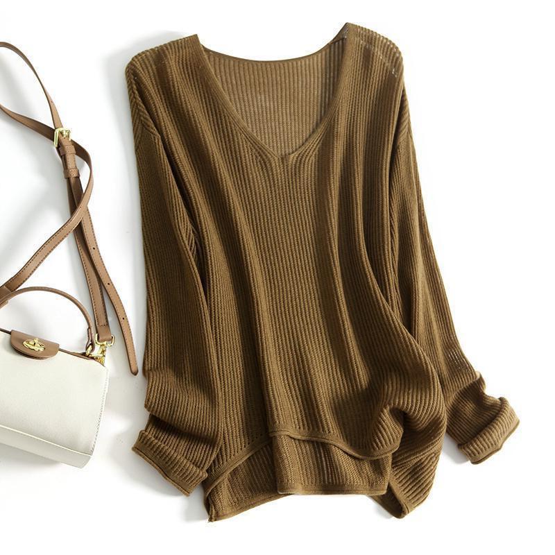 

YYFS женские модные повседневные весенне-осенние однотонные блузки и рубашки с длинными рукавами и v-образным вырезом с принтом XXXL верблюд