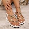 Color Matching Knot Toe Beach Lightweight Plus Size Women's Flat Women's Sandals