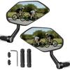 Fahrradspiegel, Verstellbarer Fahrradspiegel Lenkerhalterung, Kratzfeste HD-Glaslinse, Großer Lenkerend-Rückspiegel für E-Bikes
