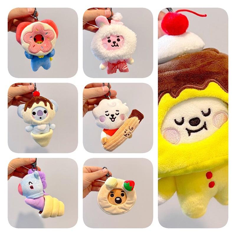 394in Bts Plush Keychain Animal Stuffed Doll Backpack Pendant Toy Fans Gift