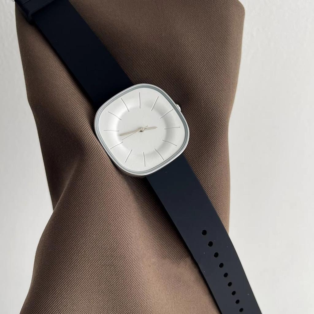 Women's Watches Square Candy Minimalist Fashion Silicone Strap Large Dial Waterproof Quartz Ladies Watch Gift