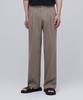 [Cooltandard] Real Wide Hidden Elastic Waist Slacks [Dusty Beige]