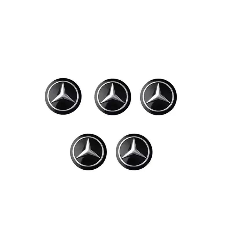 2/5pcs 14mm Car Key Emblem Logo Sticker For Mercedes Benz AMG E C A B Class GLE GLS CLS GLC CLA GLA GLK GLB W203 W204 W205 W213