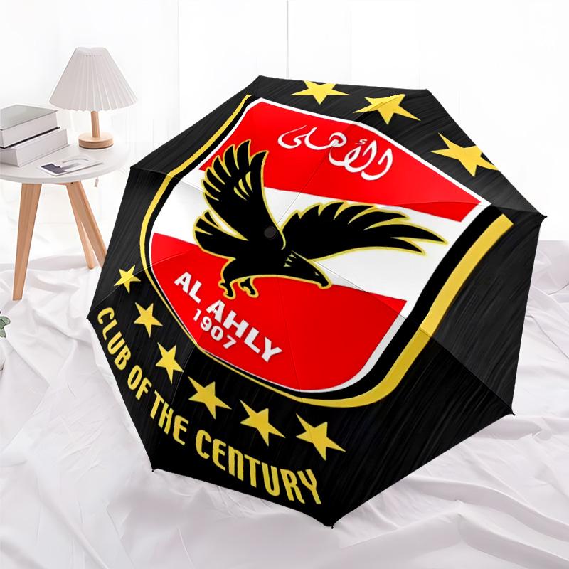 1pc Al Ahly FC Umbrella, Sun Protection, And UV Shielding. It Has Eight Sturdy Ribs for Outdoor Use And Perfect As a Holiday Gift