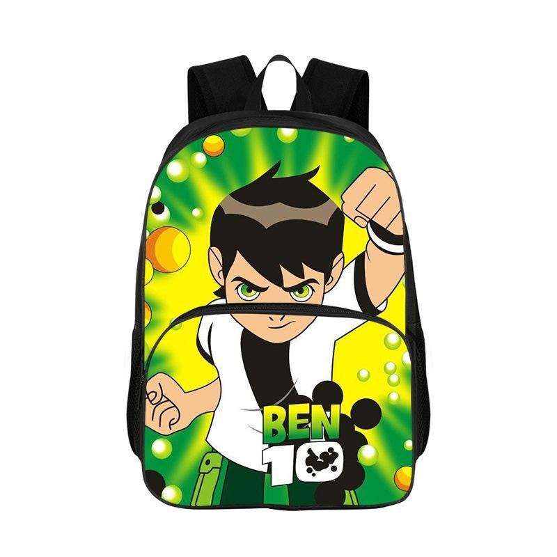 Water Resistant Ben 10 Graphic Backpack Boys Girls Back to School Book Bag,Kids Casual Daypack