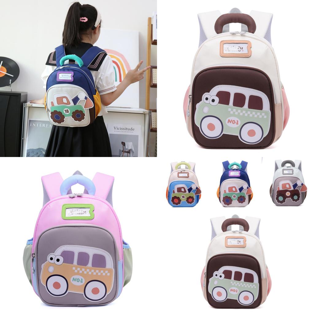 Toddler Kid Backpack With Car Design For Preschool School Use Featuring Soft Shoulder Straps