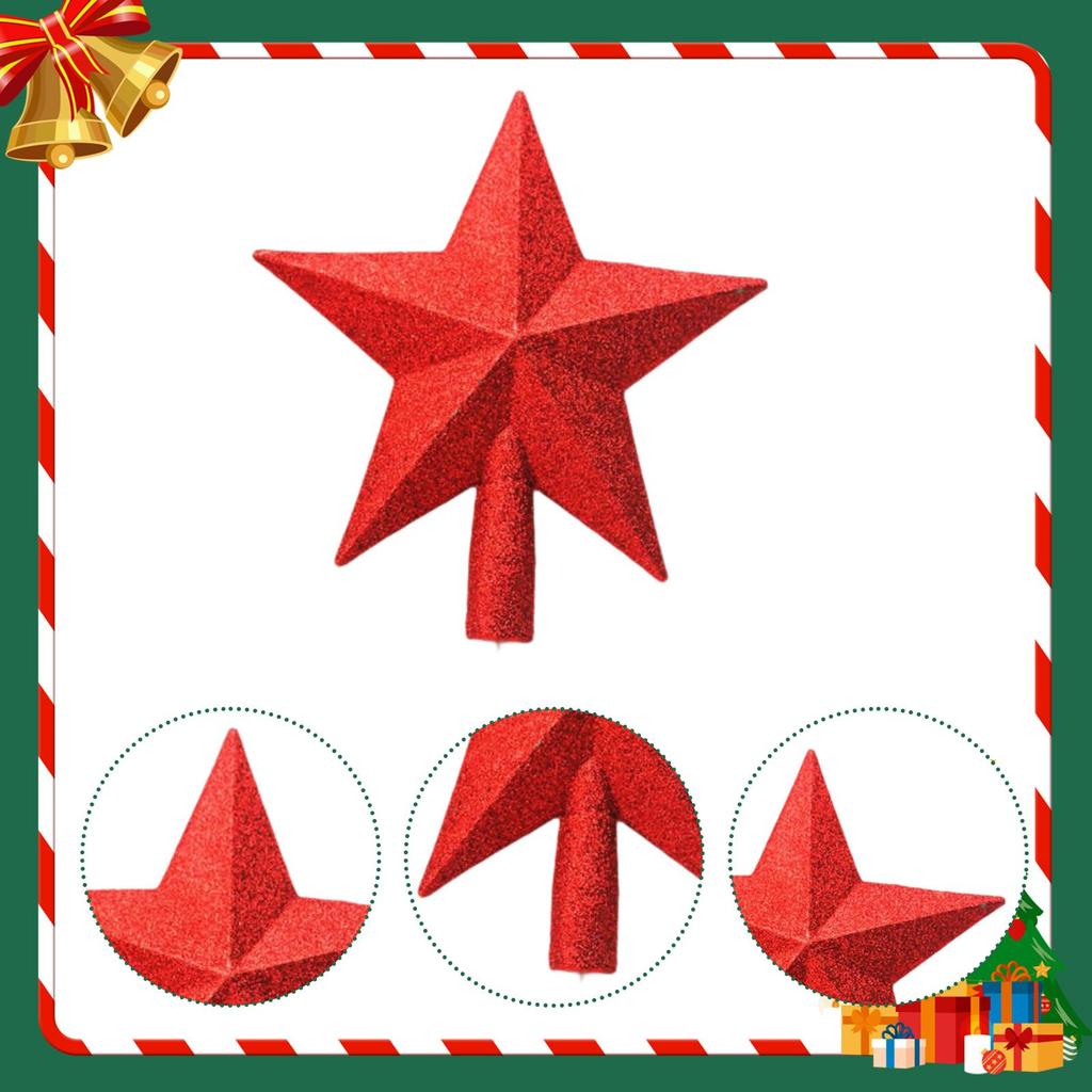 Christmas Tree Top Star Plastic Hanging Decor Festive Topper for Home Interior Christmas Decorations