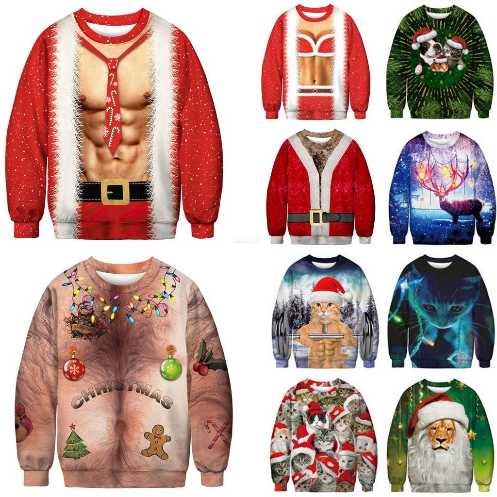 Festive Men's Christmas 3d Graphic Print Pullover Hoodie Sweatshirt With Soft Material
