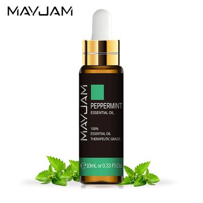 MAYJAM 3/6Pcs 10ml Peppermint Plant Essential Oil Refreshing Cool Good for Mood Air Fresh Diffuser Treat Sunburn Skin Healthy Care