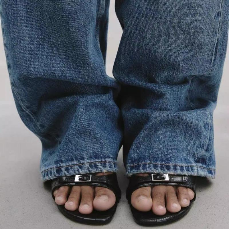 Fashion Summer Fashion Women Thin High Heel Slippers Fashion Elegant Open Toe Shoes Ladies Outdoor Dress Slides