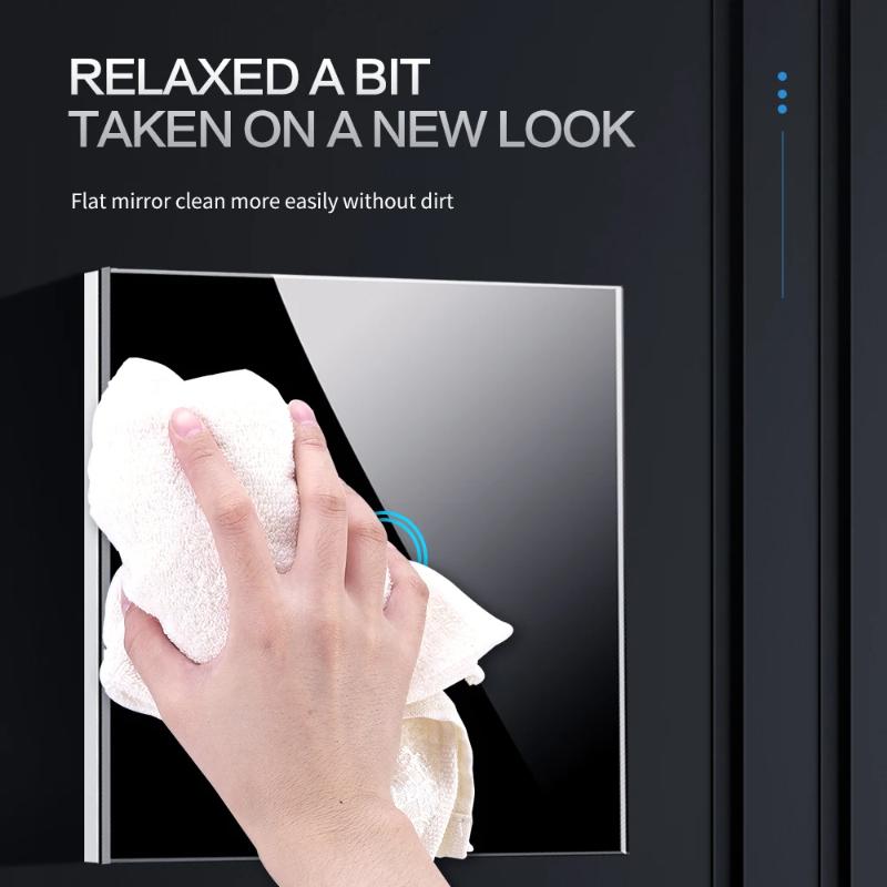 Panel podświetlany Włącznik dotykowy AC100-240V LED Hartowane Szkło Kryształowe Oświetlenie ścienne Przełączniki sensoryczne 1/2/3-krotny Interruttore