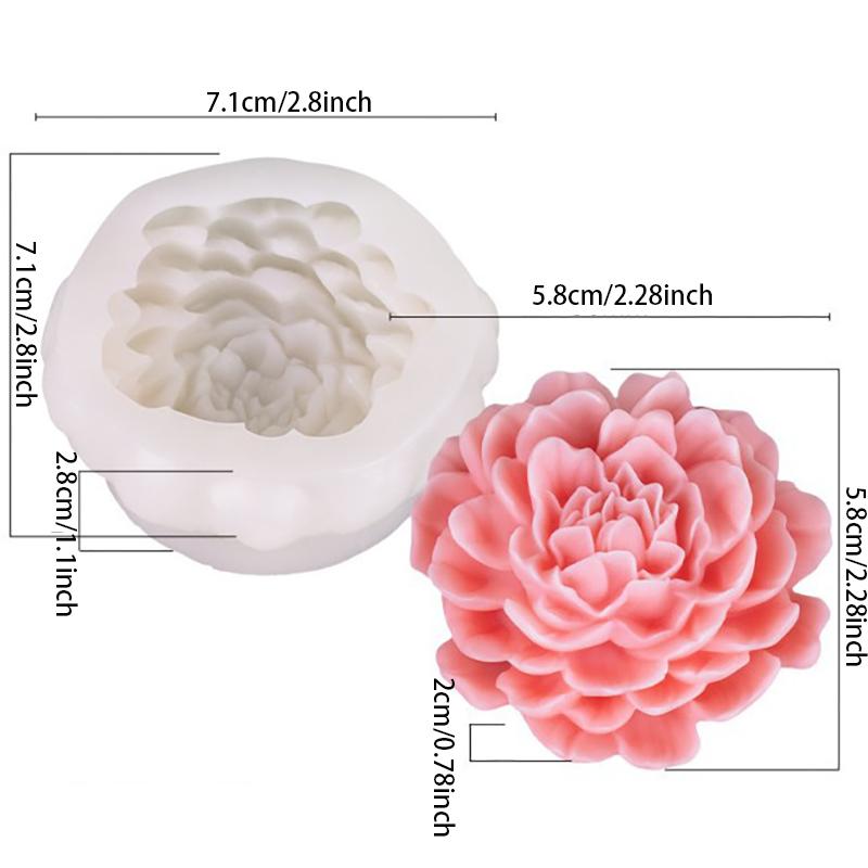 Flower Ball Peony Silicone Mold Handmade Soap Aromatherapy Gypsum Candle Mold