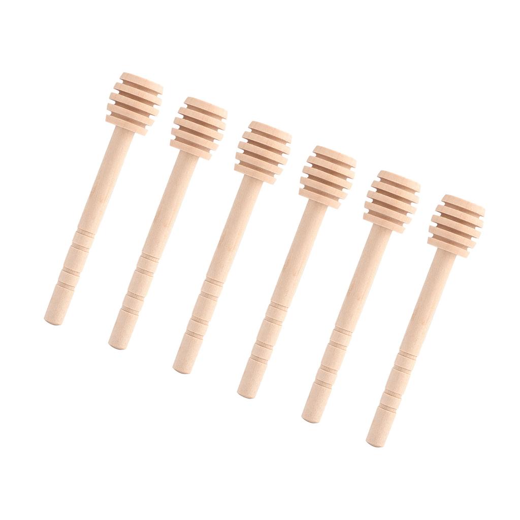 50Pcs Set Household Wooden Mini Jam Honey Dipper Jar Dispensing Collecting Stirring Rod Stick