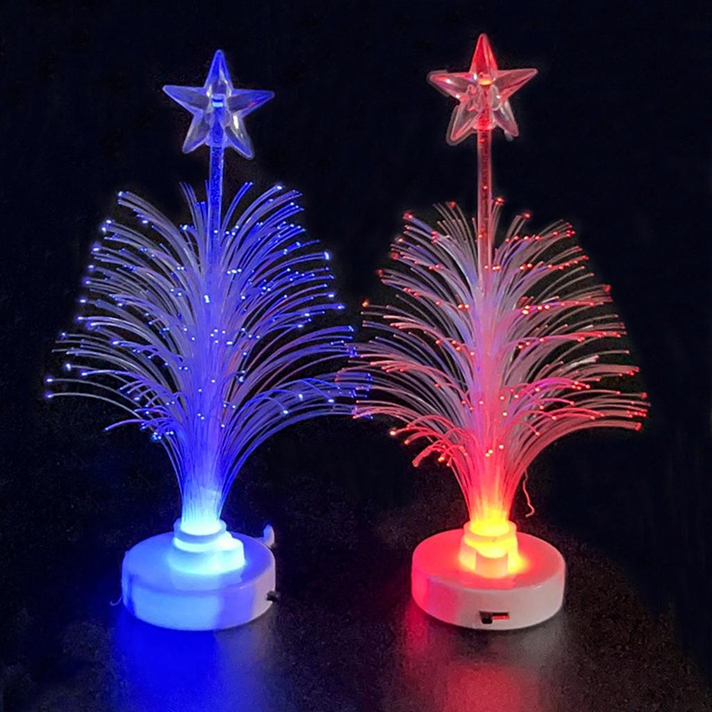 Set Of 6 Multi Color Light Up Christmas Trees Display Ornament Perfect For Creating A Magical Holiday Atmosphere