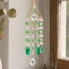 Faux Crystal Suncatcher Wind Chimes for Outside, Prisms Window Hanging Rainbow Maker for Garden Home Indoor Outdoor Decor